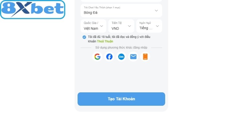 5 điều kiện đăng ký tài khoản 8xbet cần tuân thủ