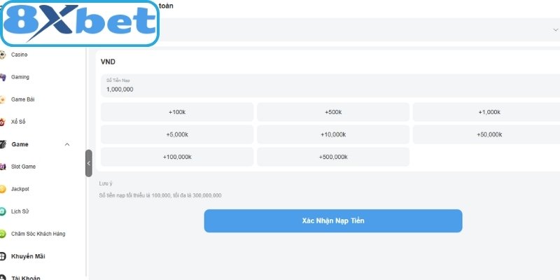 Danh sách các hình thức nạp tiền 8xbet được sử dụng nhiều nhất