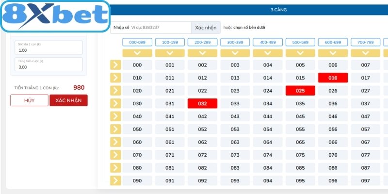 Mỗi nhóm cược sẽ yêu cầu người chơi đặt cược khác nhau